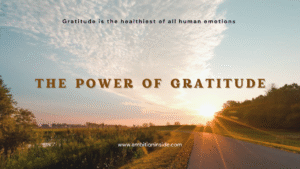 This picture is all about the power of gratitude.