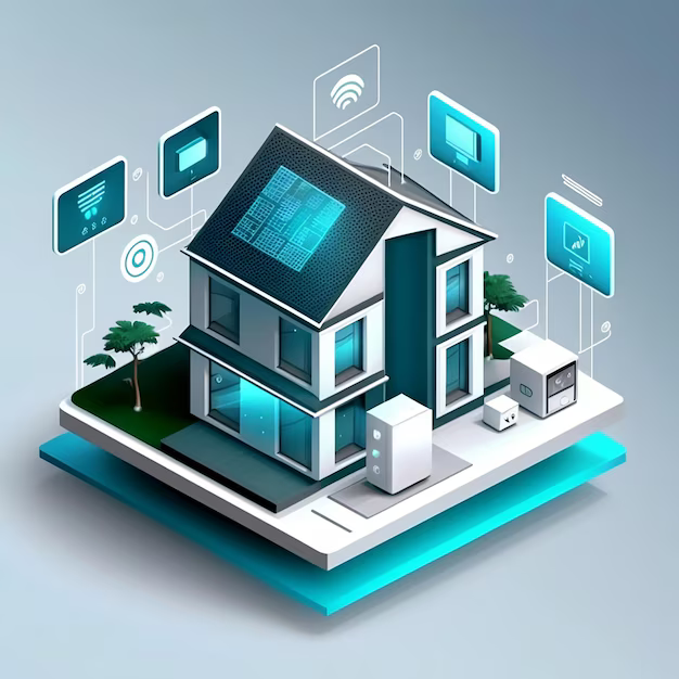 This image is all about Smart-Living Modern Efficient Home Systems